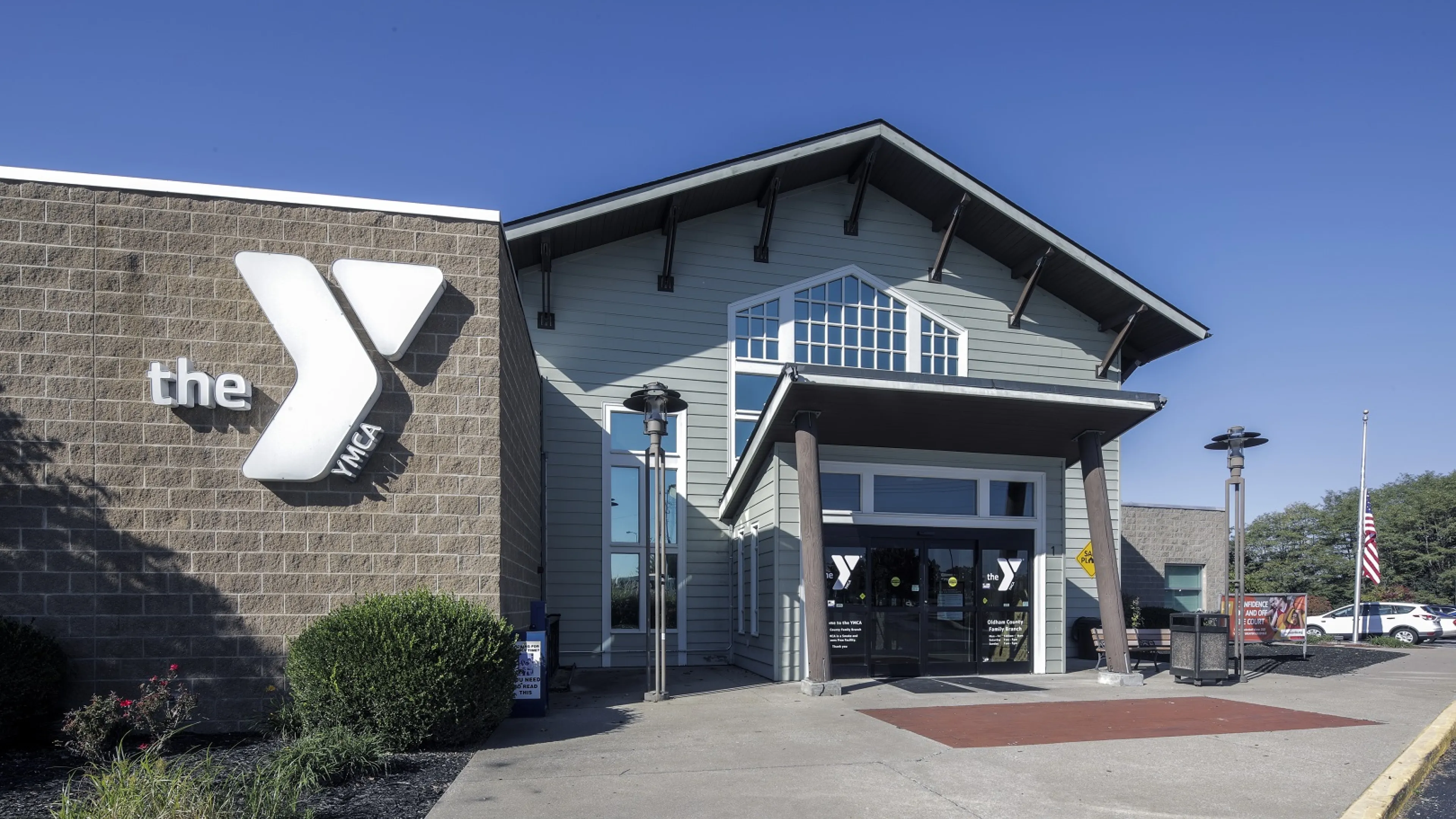 YMCA Louisville Oldham main entrance building